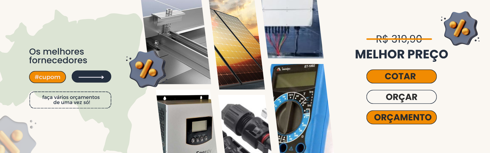 Painel fotovoltaico em destaque
